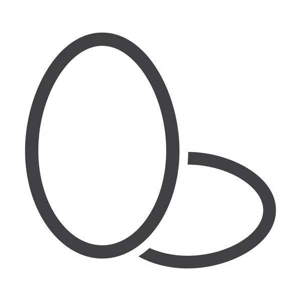 Яйца черный простой значок на белом фоне для веб — стоковый вектор