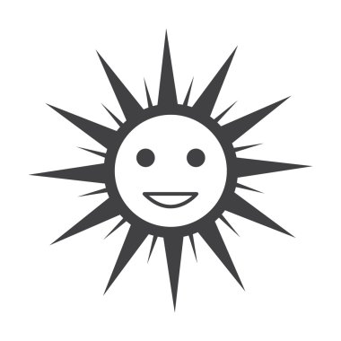 web için beyaz arka planda siyah güneş basit simgesi