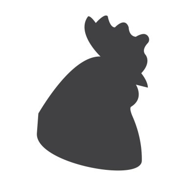 web için beyaz arka planda siyah horoz basit simgesi