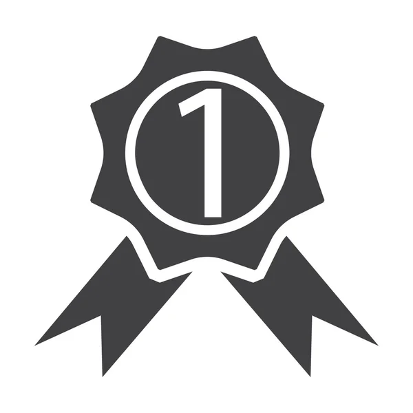 Récompenser noir icône simple sur fond blanc pour le web — Image vectorielle