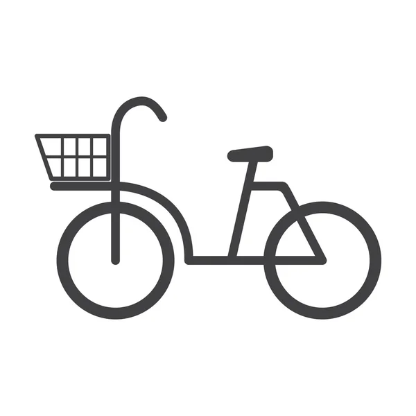 Bicicleta ícone simples preto no fundo branco para web —  Vetores de Stock