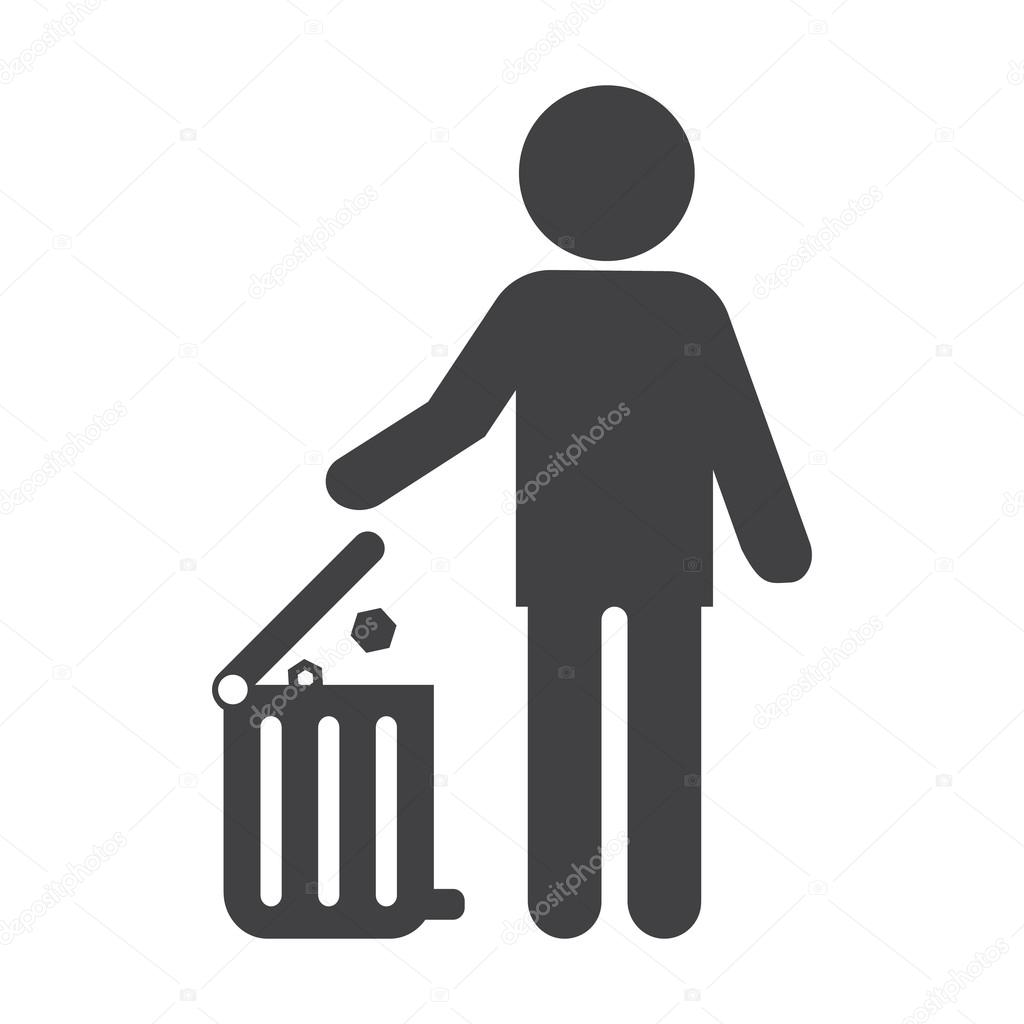 man black simple icon on white background for web