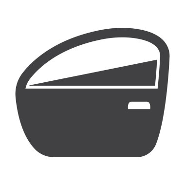 Araba kapı siyah beyaz arka plan web için basit simgesine