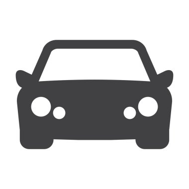 web için beyaz arka planda siyah araba basit simgesi