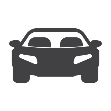 web için beyaz arka planda siyah araba basit simgesi