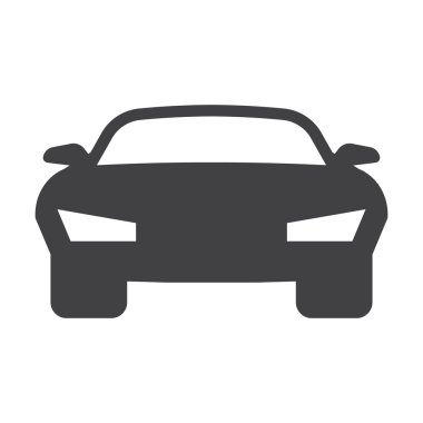 web için beyaz arka planda siyah araba basit simgesi