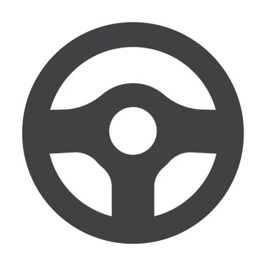 web için beyaz arka planda siyah direksiyon basit simgesi