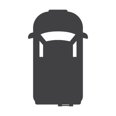 web için beyaz arka planda siyah Van basit simgesi