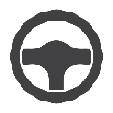 web için beyaz arka planda siyah direksiyon basit simgesi