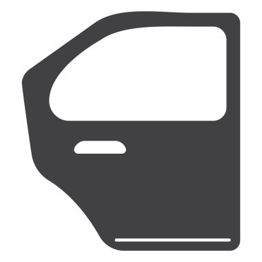 Araba kapı siyah beyaz arka plan web için basit simgesine