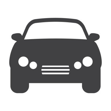 web için beyaz arka planda siyah araba basit simgesi