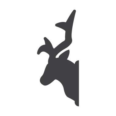 duvardaki geyik basit simgeler web için ayarla siyah