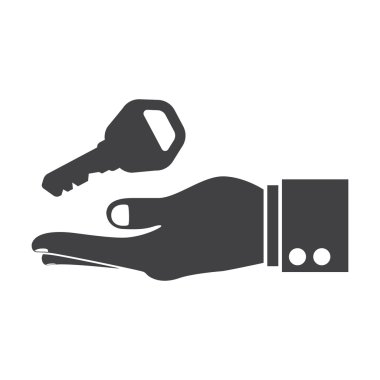 araba anahtarı siyah basit simgeler web için ayarla