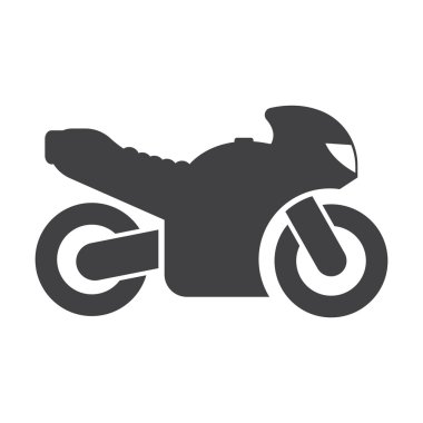 Motosiklet siyah basit simgeler web için ayarla