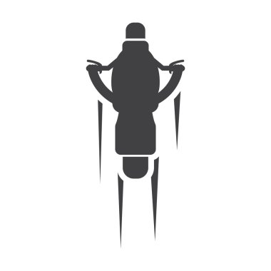 Motosiklet siyah basit simgeler web için ayarla