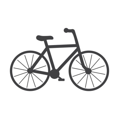 Bisiklet siyah basit simgeler web için ayarla