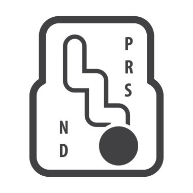 Araba şanzıman siyah basit simgeler Web için ayarla