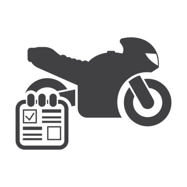 Web için siyah basit Icons set tanılama motosiklet