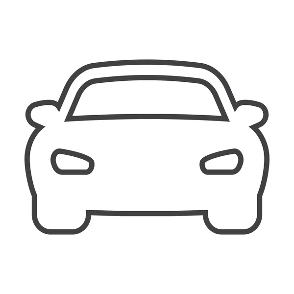 Autó fekete egyszerű ikonra a fehér háttér a web — Stock Vector