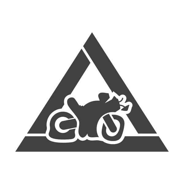 Signo de motocicleta negro icono simple sobre fondo blanco para web — Archivo Imágenes Vectoriales