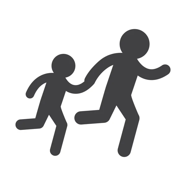 Crosswalk ícone simples preto no fundo branco para web — Vetor de Stock