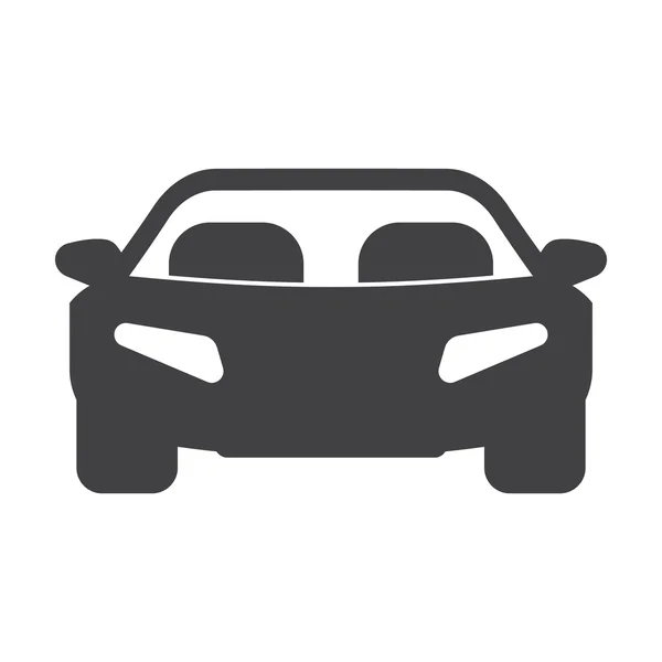 Samochód czarne proste ikona na białym tle dla sieci web — Wektor stockowy