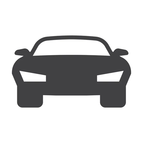 Samochód czarne proste ikona na białym tle dla sieci web — Wektor stockowy