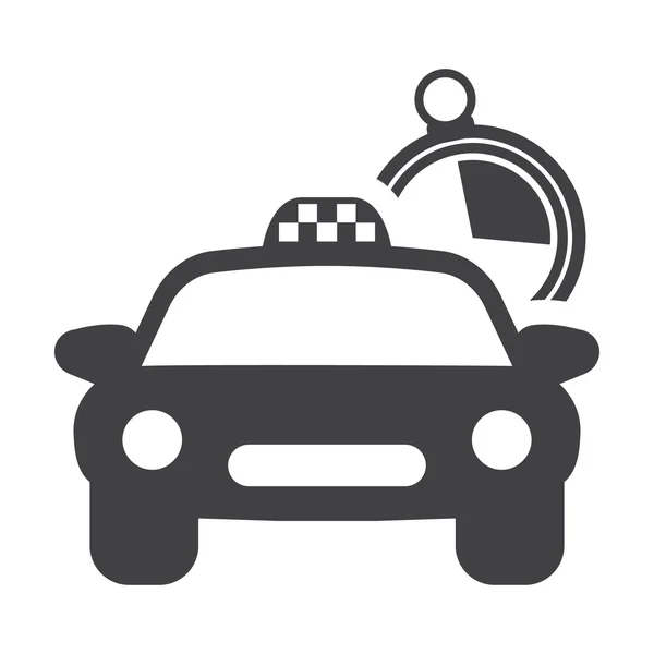 Taksi Araba siyah beyaz arka plan web için basit simgesine — Stok Vektör