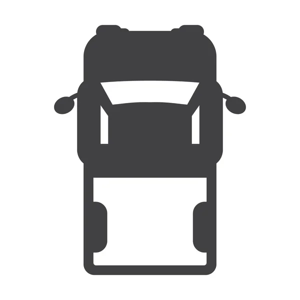 Carro ícone simples preto no fundo branco para web — Vetor de Stock