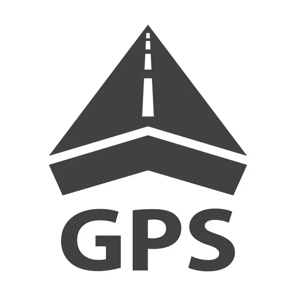 Gps black simple icons set für web — Stockvektor