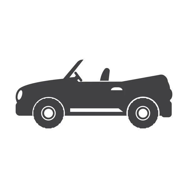 Cabriolet negro iconos simples conjunto para web — Vector de stock