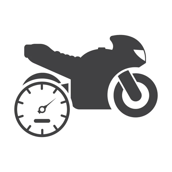 Motocykl prędkościomierz czarny prostych ikon dla sieci web — Wektor stockowy
