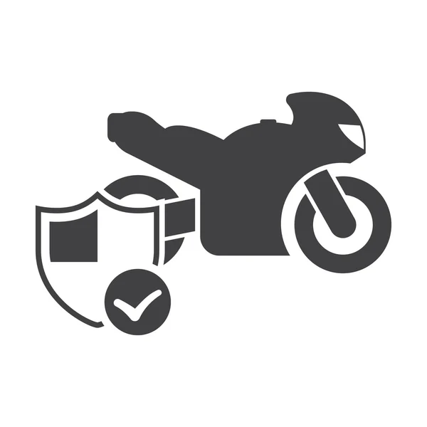 Motocicleta escudo preto ícones simples definido para web —  Vetores de Stock