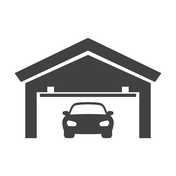 Garaj siyah basit simgeler web için ayarla — Stok Vektör