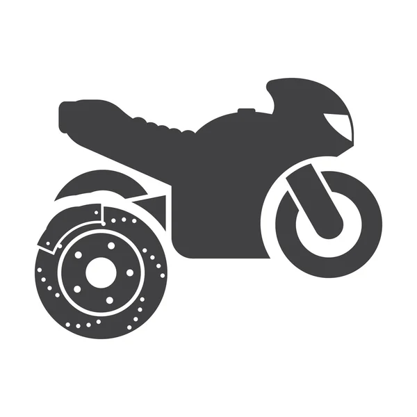 Motocykl brzdový disk černý jednoduché ikony pro web — Stockový vektor