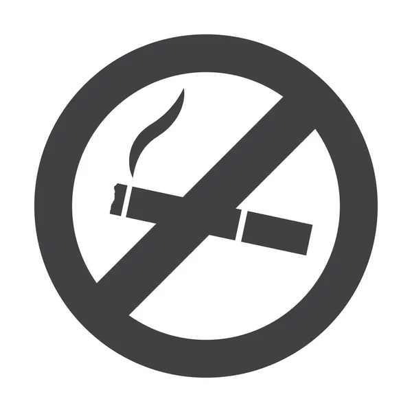 Cigarette black simple icon on white background for web — Stok Vektör