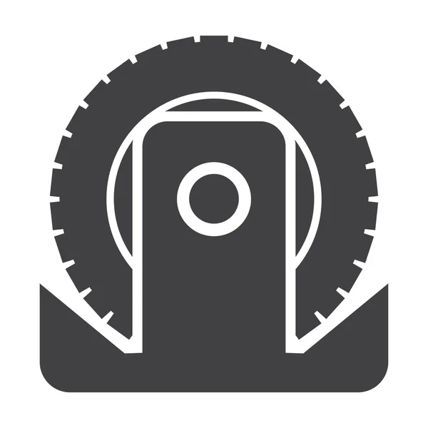 Wheel lock black simple icons set for web — Stock Vector