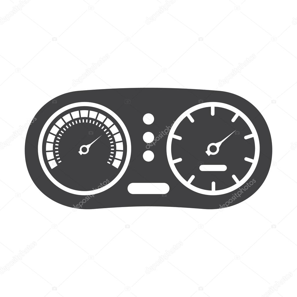 instrument panel black simple icon on white background for web