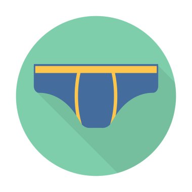 web için uzun gölge ile külot düz simgesi