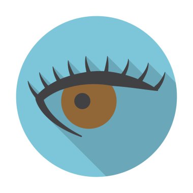 web için uzun gölge ile gözler düz simgesi