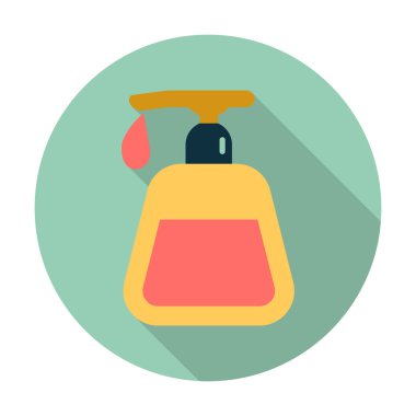 web için uzun gölge ile şişe düz simgesi