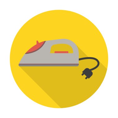  web için uzun gölge ile demir düz simgesi