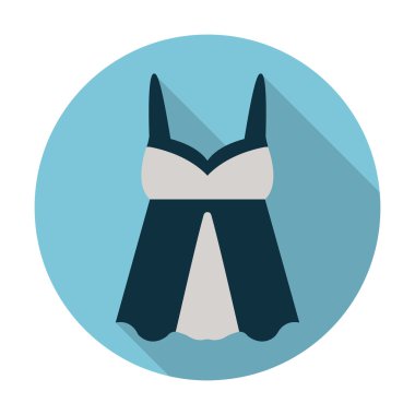 web için uzun gölge ile elbise düz simgesi