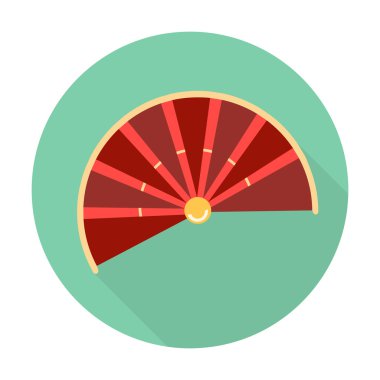 web için uzun gölge ile fan düz simgesi