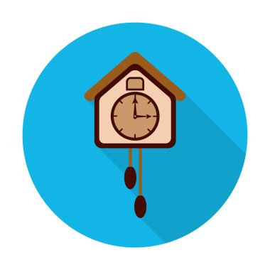 web için uzun gölge ile duvar saatleri düz simgesi