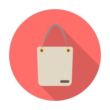 web için uzun gölge ile kese düz simgesi