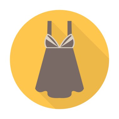 web için uzun gölge ile elbise düz simgesi