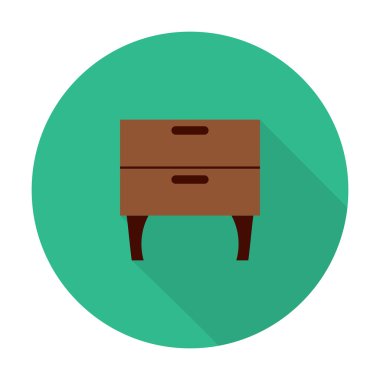 web için uzun gölge şifoniyer düz simgesiyle