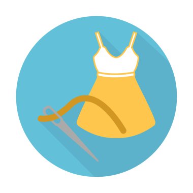 web için uzun gölge ile elbise düz simgesi