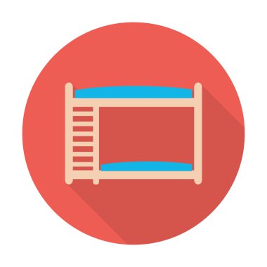 web için uzun gölge ile ranza düz simgesi